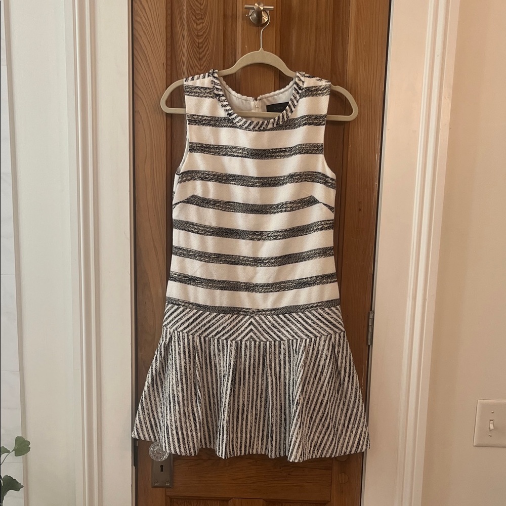 J. Crew Kids Dress in Black and White Stripes
